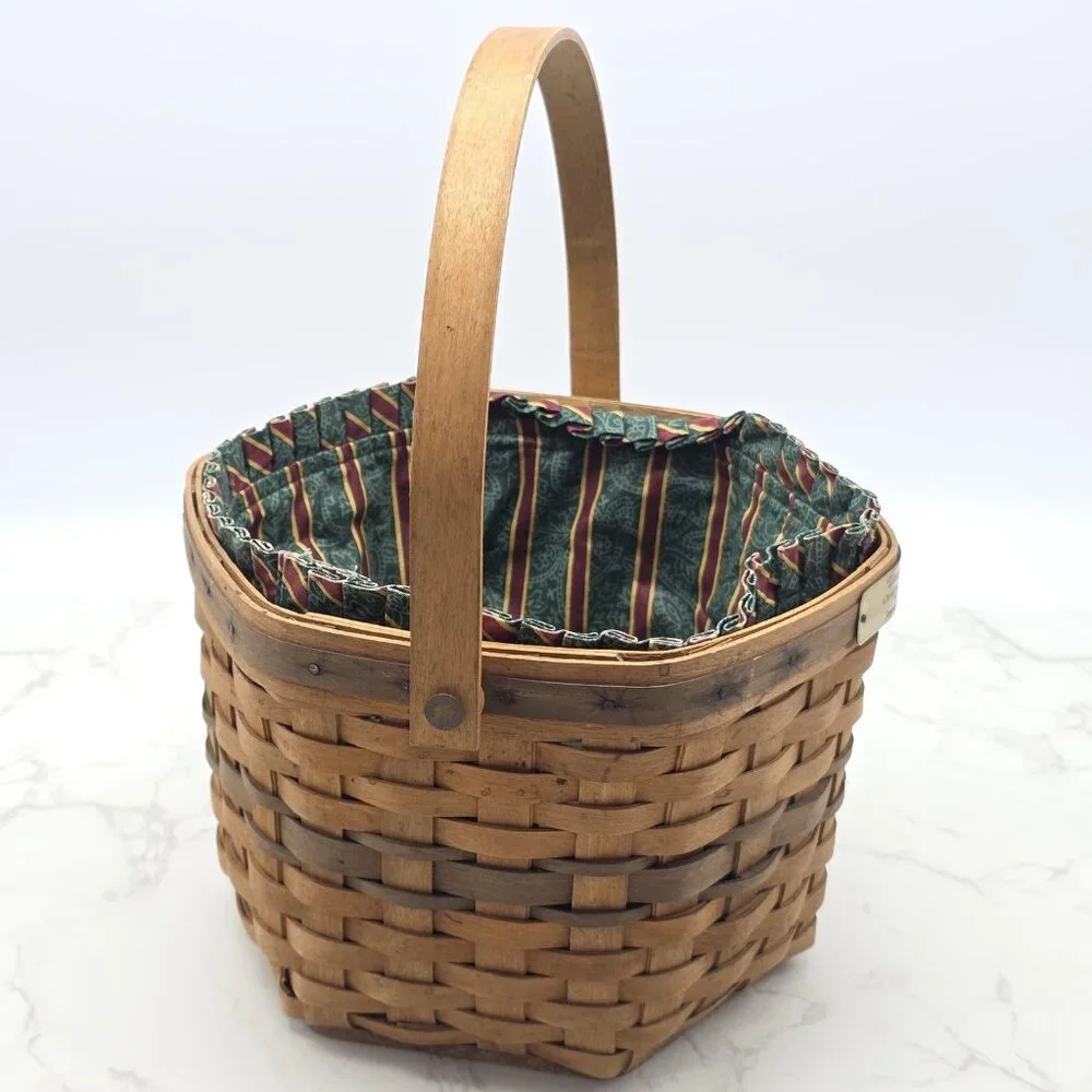 Vintage Longaberger 1997 Christmas Snowflake Basket Liner Protector USA Holiday